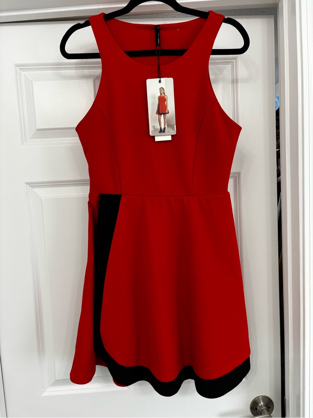 State of Being Red Fit-and-Flare Dress